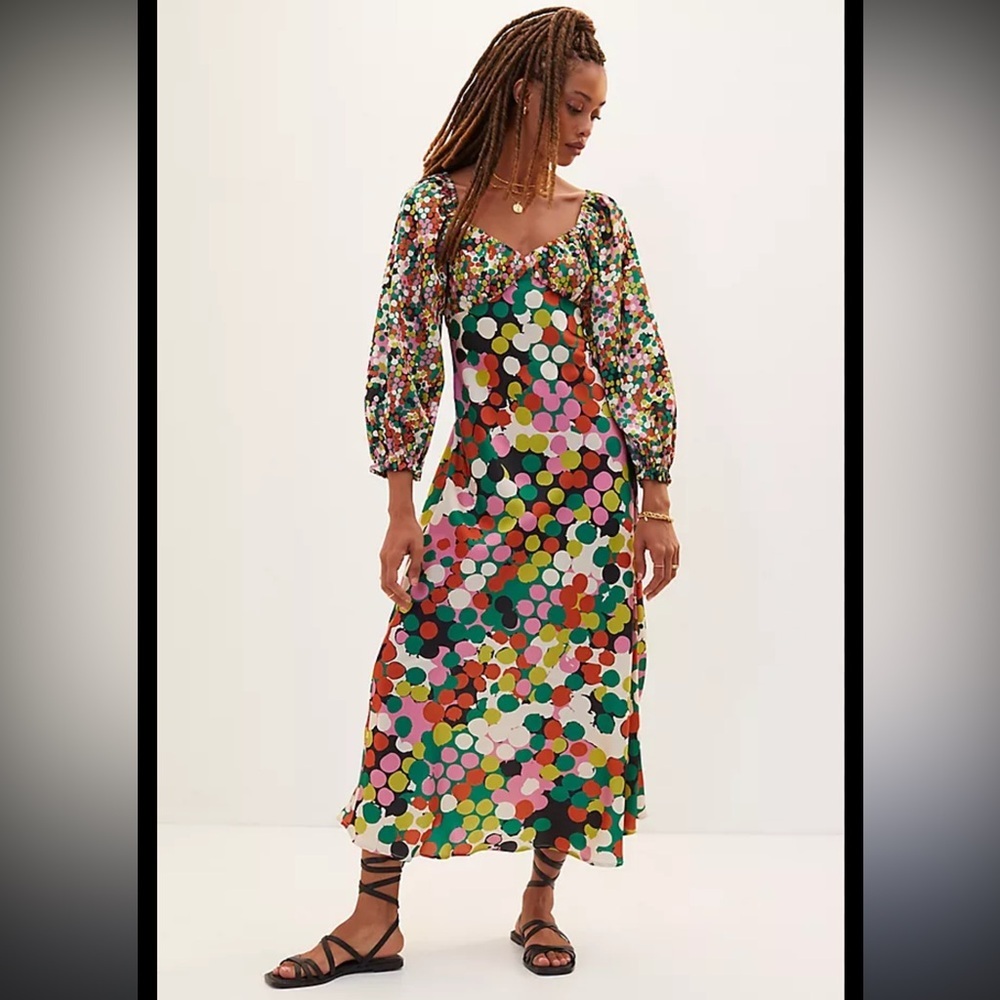 Anthropologie Porridge Floral Puff-Sleeved Maxi Dress
Size MP